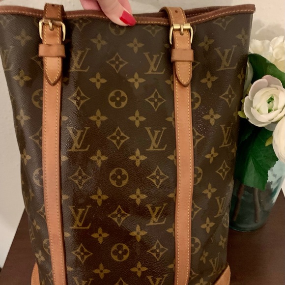 💯 AUTHENTIC Vintage Monogram Louis Vuitton Bucket GM Handbag duplicate listing - Picture 10 of 16